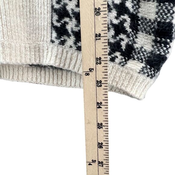 Vintage Glory B by Gloria Furman Sweater Womens Small Houndstooth Silk Angora - Picture 7 of 13